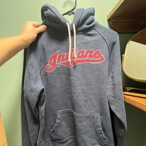 Homage Navy blue Cleveland Indians unisex medium hooded sweatshirt hoodie